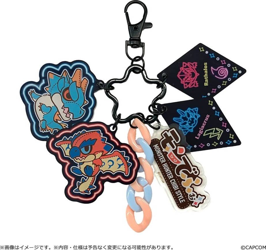 Capcom Monster Hunter Chibi Style Acrylic Keychain Multi Charm