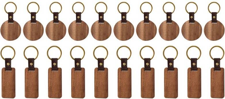 Tauoh Porte-Clés Rectangle Rond Inachevé