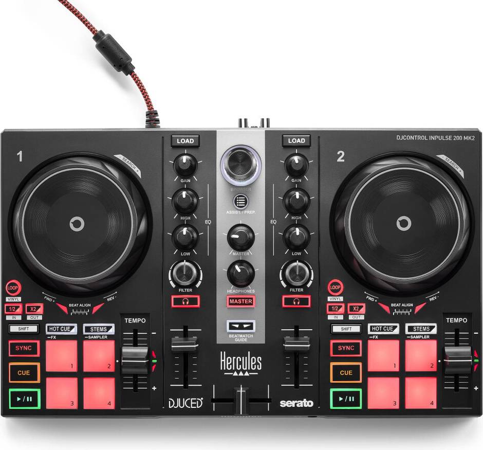 Hercules dj Hercules DJControl Inpulse 200 MK2 Compact DJ Controller