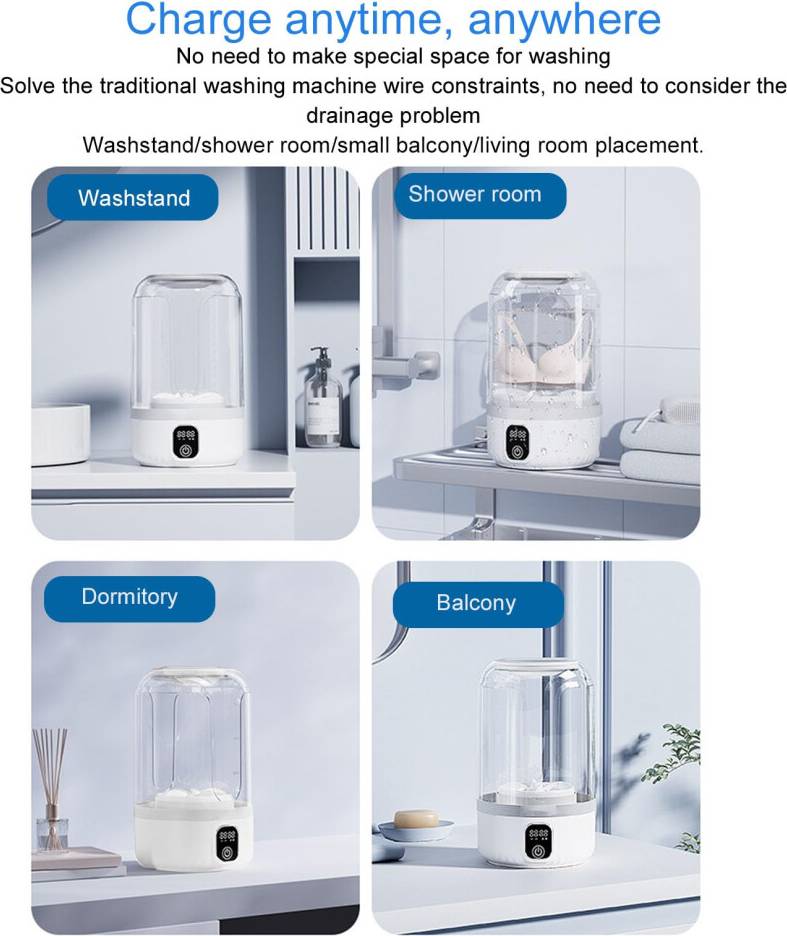 Fockety Portable Wireless Mini Washing Machine