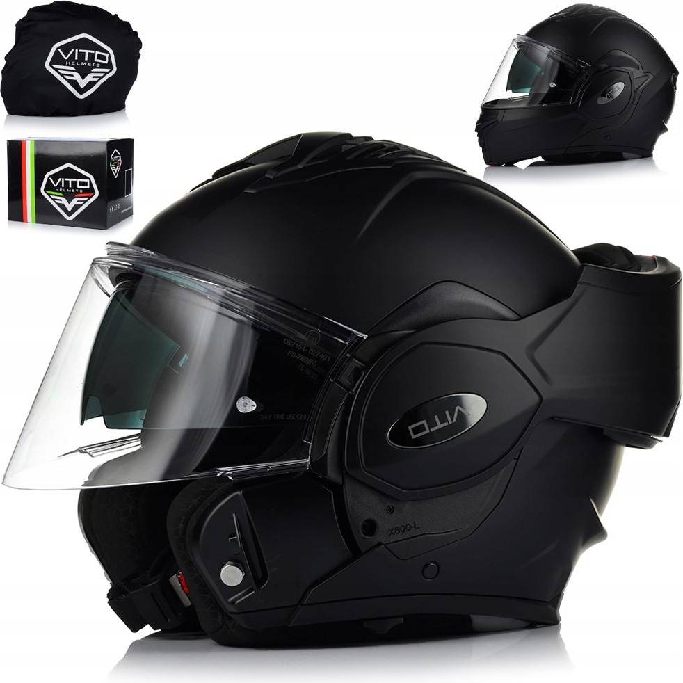 Vito Reverse Solid Modular Helmet - Matt-Black