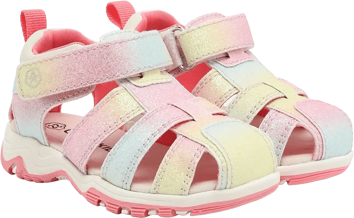 Color Kids Baby Sandals With Velcro Strap - Multi/patterned