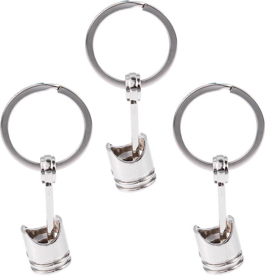 Car key holder Typecat Trendy Car Engine Piston Keyring Chain Keychain Silver