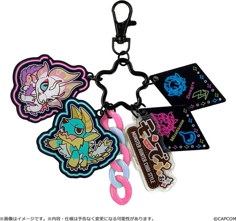 Capcom Monster Hunter Chibi Style Acrylic Keychain Multi Charm