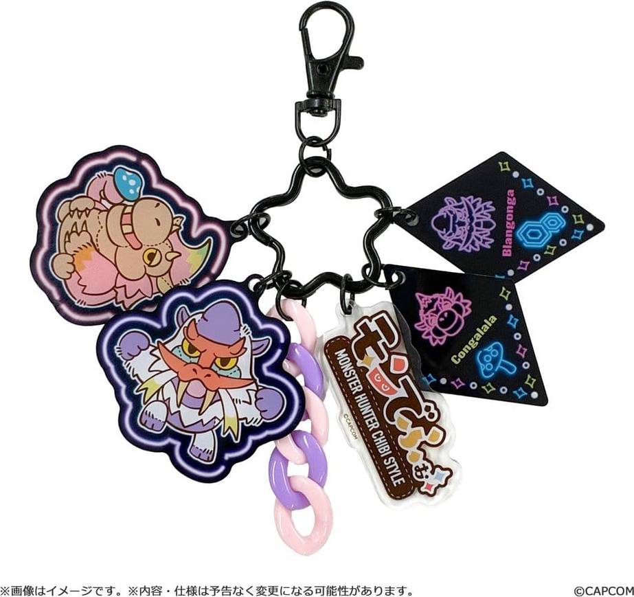 Capcom Monster Hunter Chibi Style Acrylic Keychain Multi Charm
