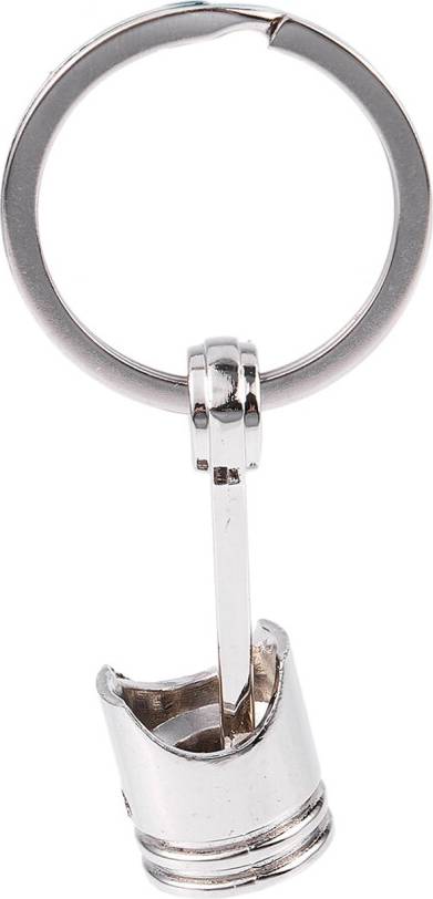 Car Engine Piston Keyring Chain Keychain Silver