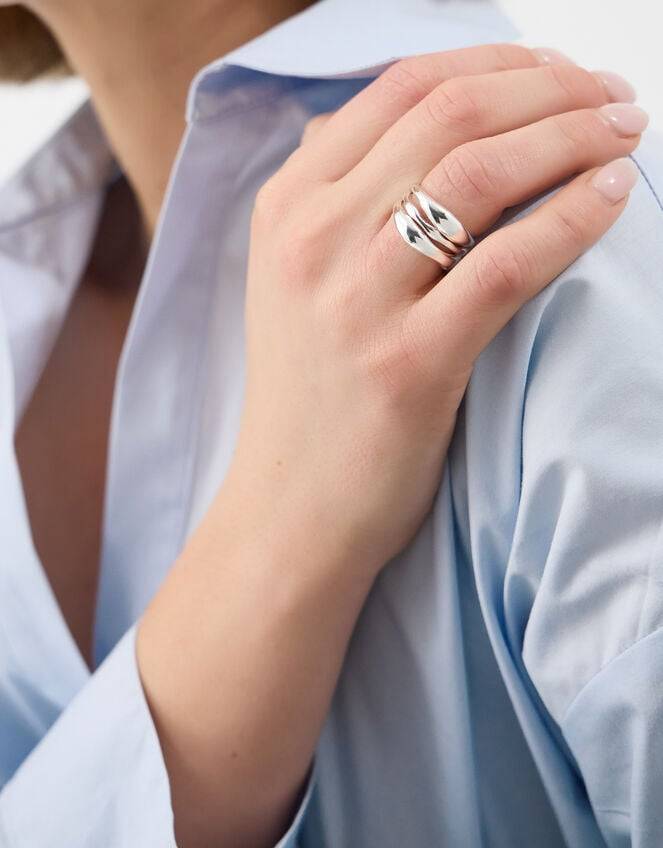 3-Pack Rings Silver
