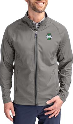 Cutter & Buck Primary Logo Adapt Eco Knit Raglan Full-Zip Jacket Gray