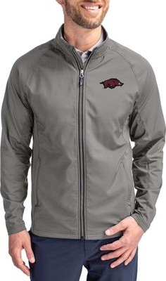 Cutter & Buck Primary Logo Adapt Eco Knit Raglan Full-Zip Jacket Gray