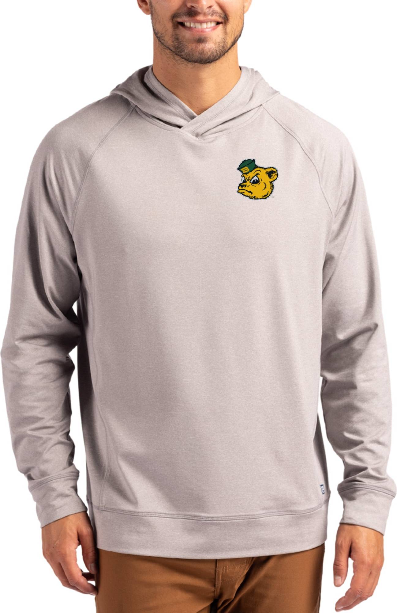 Cutter & Buck Adapt Knit Raglan Pullover Hoodie Heather Gray