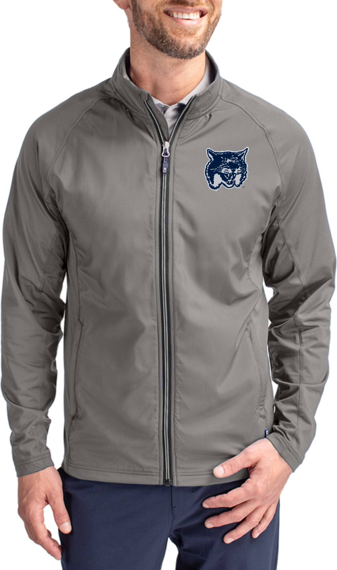 Cutter & Buck Adapt Eco Knit Raglan Full-Zip Jacket Gray