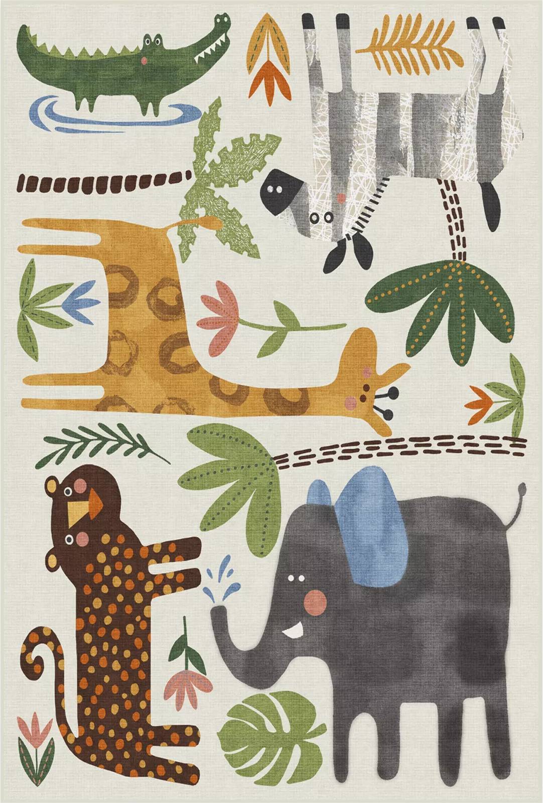 Ruggable Jungle Safari Rug Multi