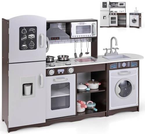 Gymax Large Play Modular Toy Kitchen Set
