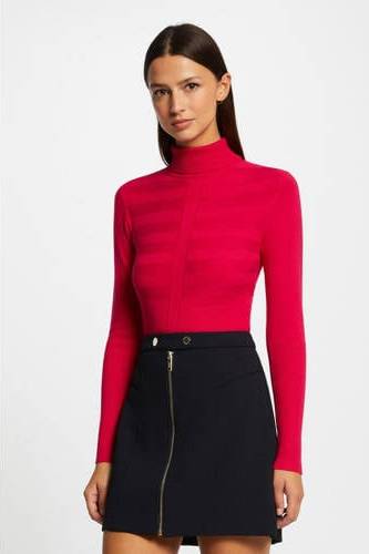Morgan Pull Col Roulé Femme - Rouge