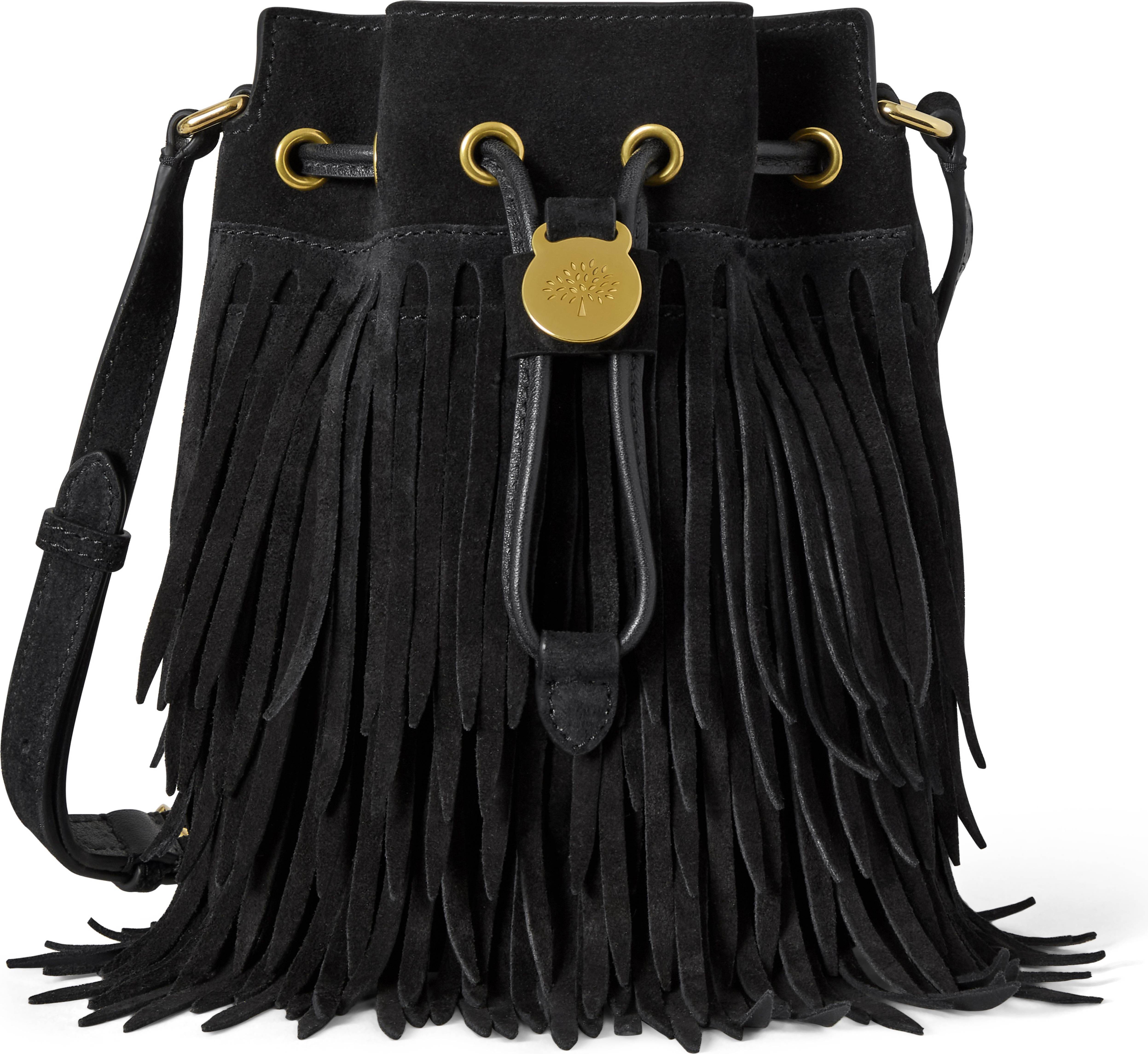 Mulberry Mini Drawstring Bucket - Black