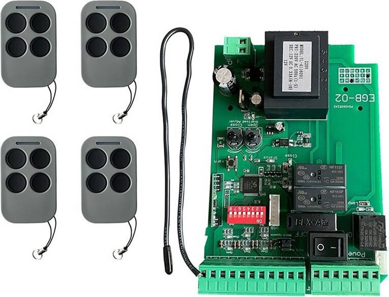 Garageportåbner Torribaly AC220 Automatic Sliding Gate Motor Control Board 4 Remote Control