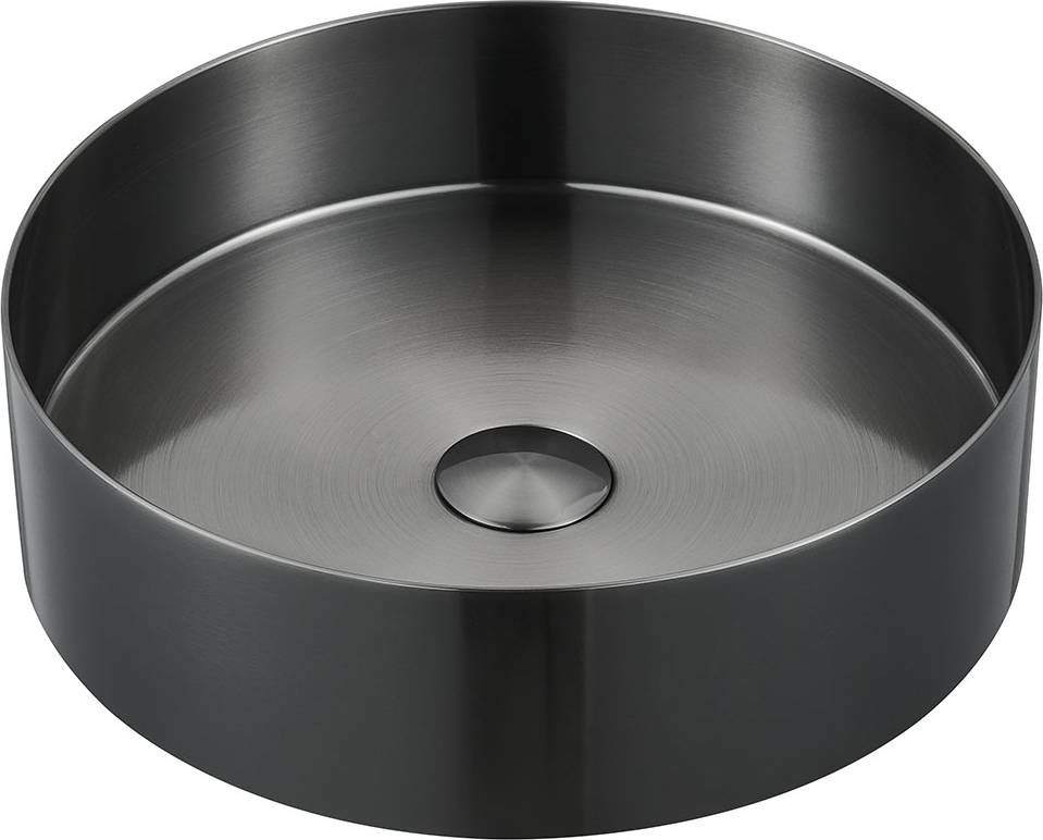 Krypton Rund Stål Vask Ø40 cm Sort