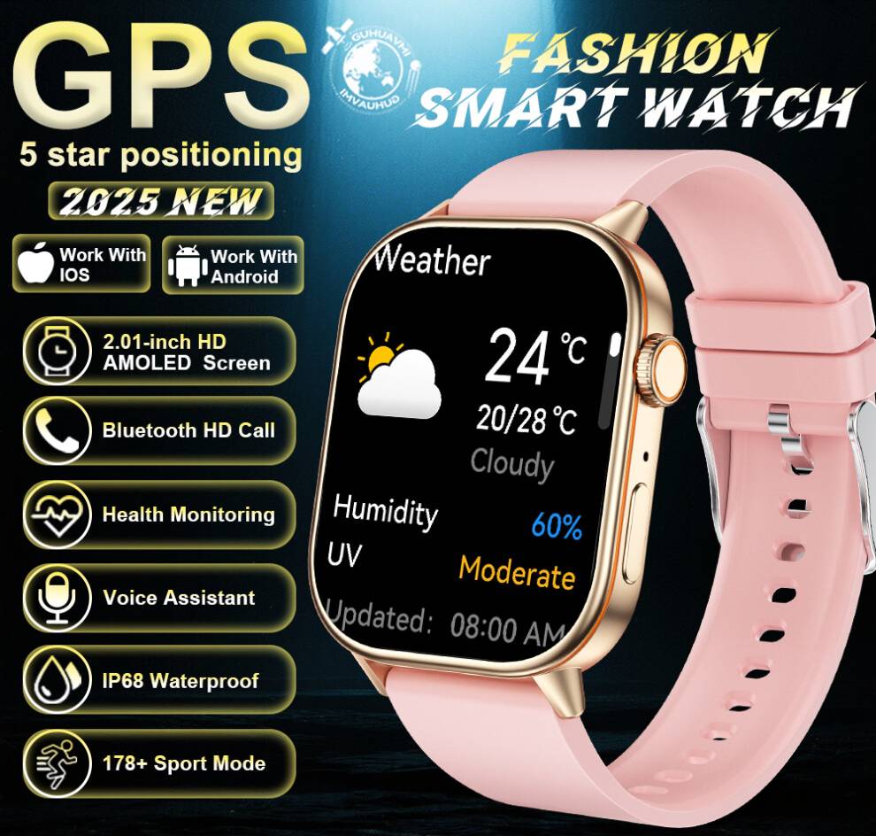 SmartWatch Men 2.01 HD AMOLED Compass Smartwatch