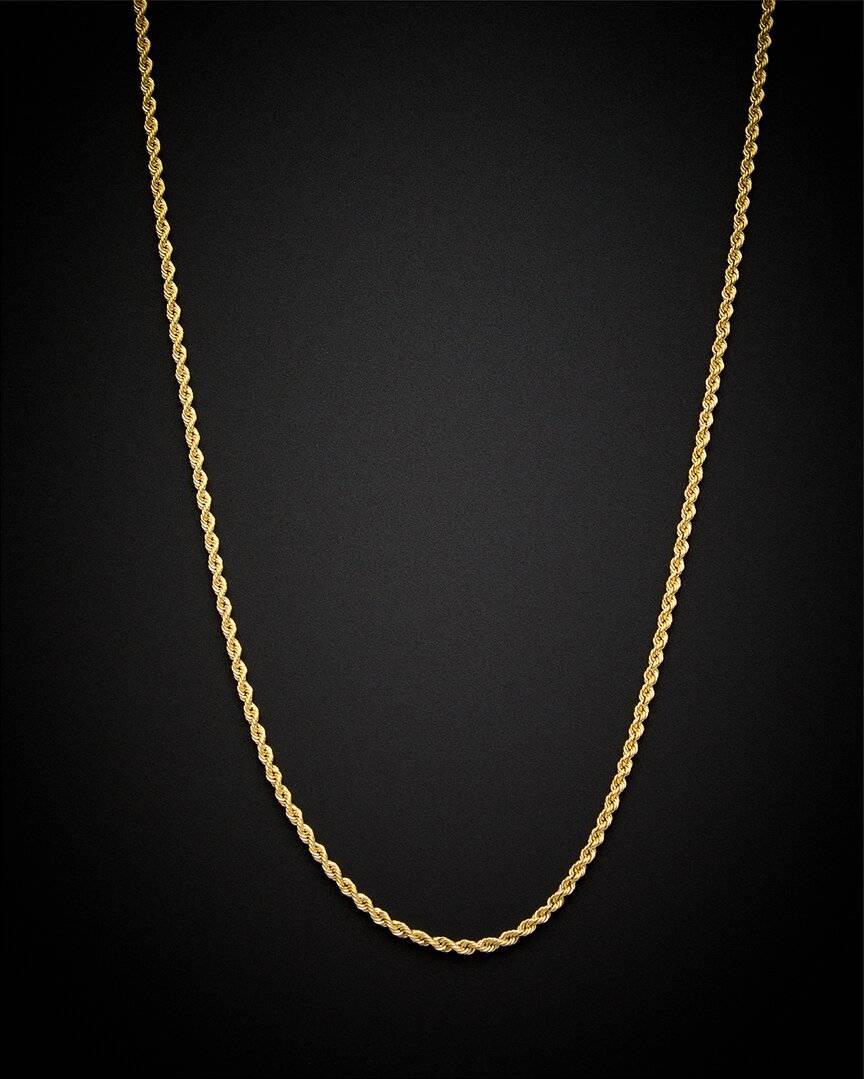 Italian Gold Hollow Rope Necklace