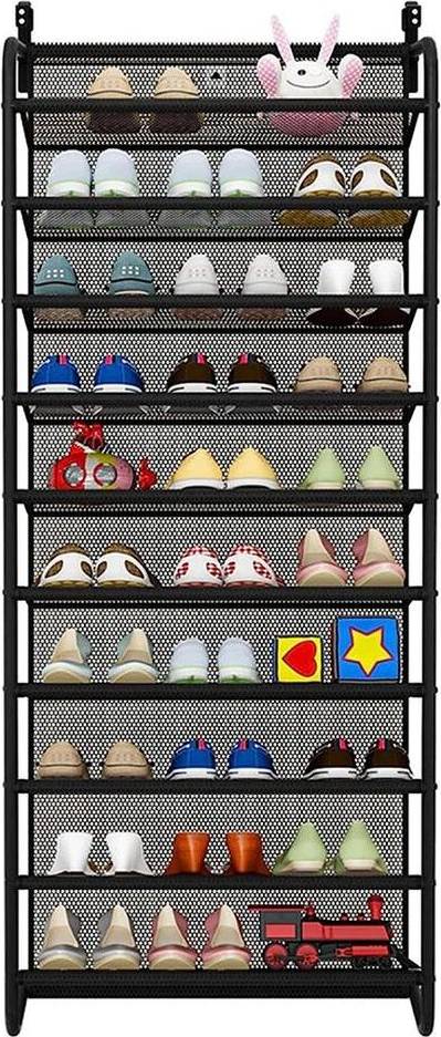 NESTLUNE Over The Door Hanging Shoe Rack Shoe Rack 10pcs