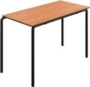 Titan Rectangular Table MDF Brown Black Table