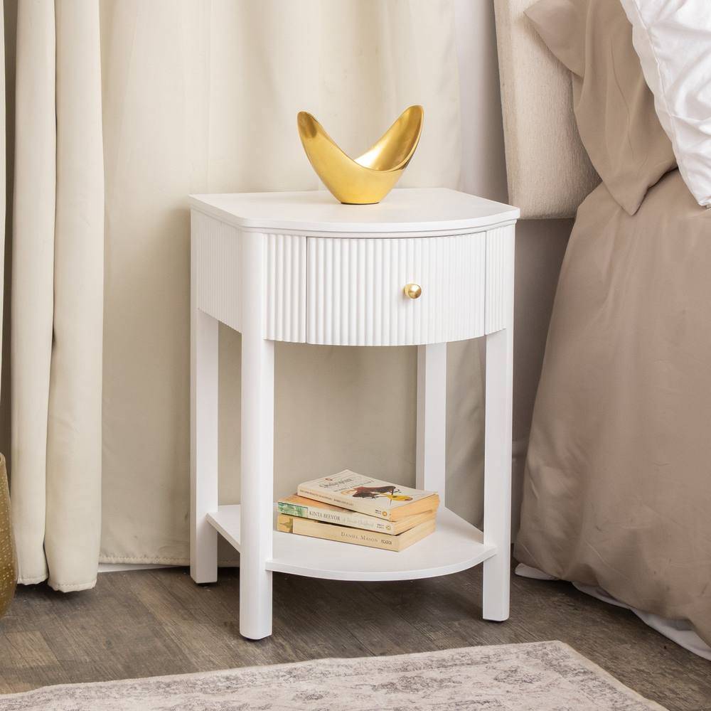 Melody Maison Reeded One Drawer Bedside Table Bedside Table