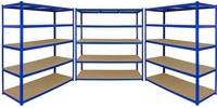 MonsterShop Monster Racking T-Rax Extra Wide Storage Shelves 160cm 3 Pack Shelving System