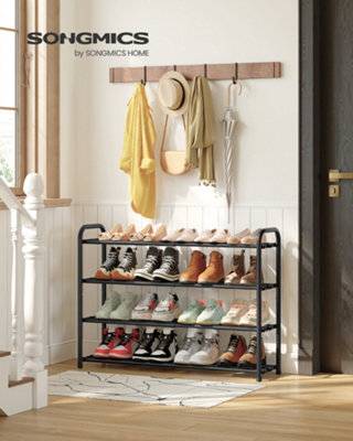 Songmics Expandable 4-Tier Metal Shoe Rack Shoe Rack