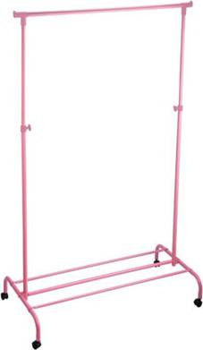 B&Q Single Pink Heavy Duty Garment Rack Clothes Rack