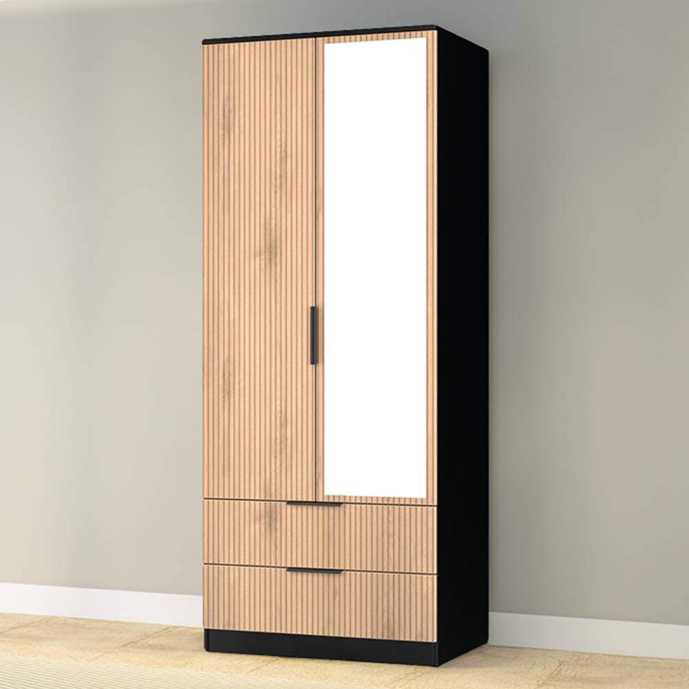 Crowndale Java 2 Door Double Mirror Wardrobe Wardrobe