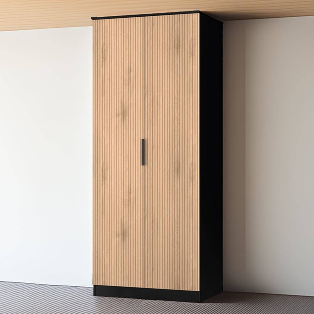 Java 2 Door Slatt Effect Wardrobe