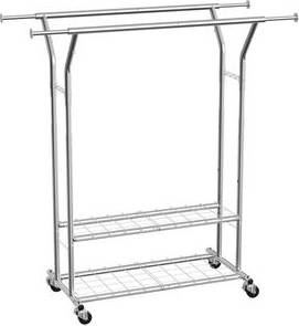 Clothing rack SlickBlue Carbon Steel Rolling Clothing Rack Clothes Rack