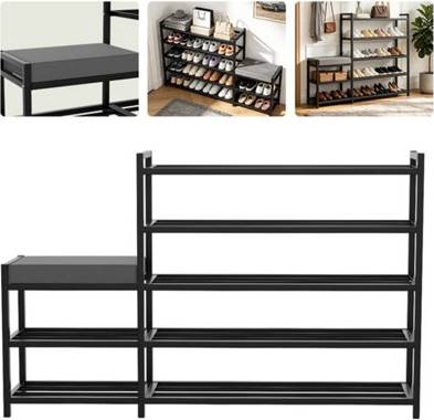 B&Q Shoe Bench Stool Organiser Rack Shoe Rack