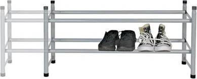 B&Q Extendable Shoe Rack 2 Tier Space Shelf Shoe Rack