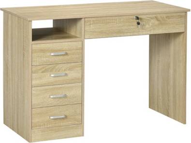B&Q Computer Desk Writing With Five Drawers Writing Desk