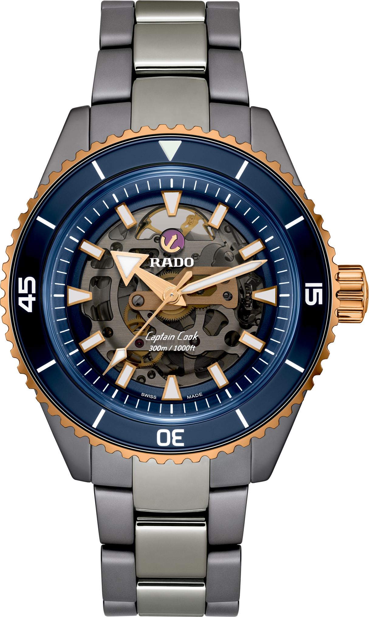 High tech Rado Captain Cook High-Tech Ceramic Skeleton