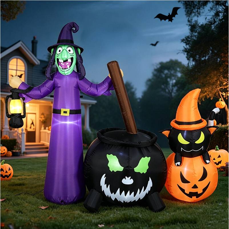 Halloween Inflatable Witch Magic Pot 1.8m