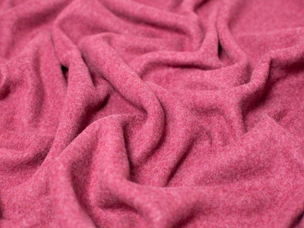 Minerva Core Range Heavy Cotton Fleece Fabric Raspberry Metervara Rosa