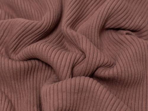 Minerva Core Range Chunky Tubular Ribbing Stretch Knit Fabric Sunset Metervara Rosa