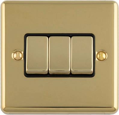 Loops 3-Gang Triple Rocker Light Switch