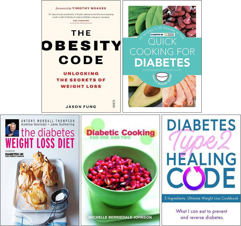 The Obesity Code Diabetic Cooking For One And Two Healing Code More 5 Books Collection Set (Paperback)