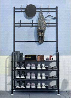 B&Q 5 Tier Shoe Rack Coat Stand Shoe Rack