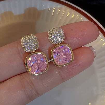 Shein Rhinestone Decor Earrings