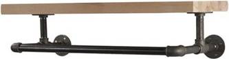 B&Q 75cm Pipe Clothes Rail Wall Mounted Garment Hanging Rack Clothes Rack
