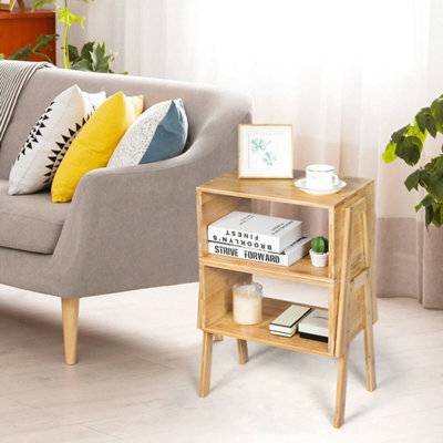 B&Q 2-Pack Stackable Bedside Table Nightstand Bedside Table 2pcs