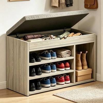 B&Q Shoe Bench Storage Rack Cabinet Organiser Shoe Rack 80x50cm