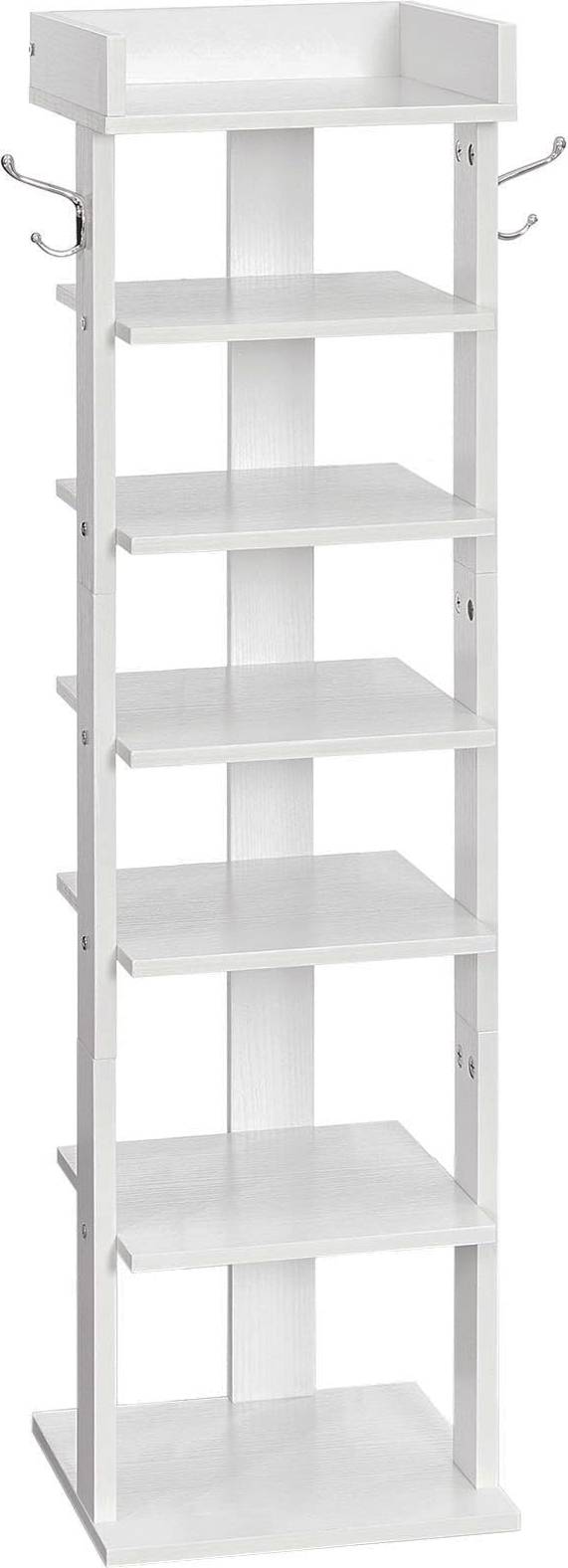 Hoobro Vertical Shoe Rack 7 Tier with Hooks Shoe Rack 7pcs