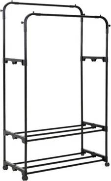 B&Q 80cm Double Clothes Rail Bedroom Hallway Storage Rack Clothes Rack