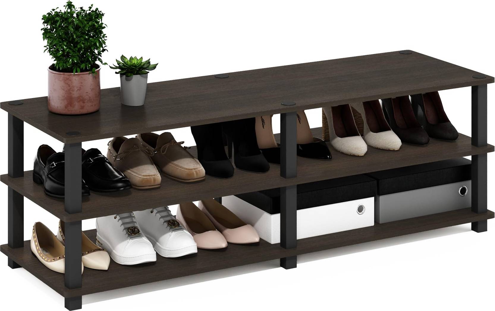 Furinno Turn-S-Tube 3-Tier Shoe Rack Shoe Rack