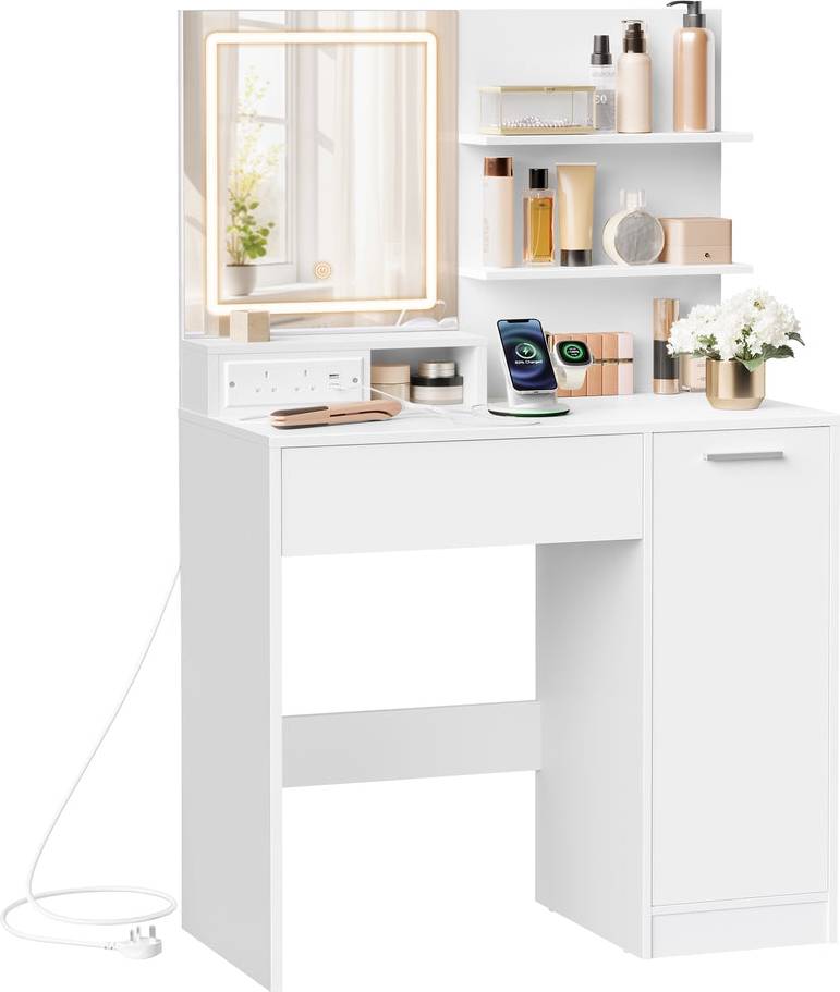 Vasagle Dressing Table With LED Lights Mirror Dressing Table